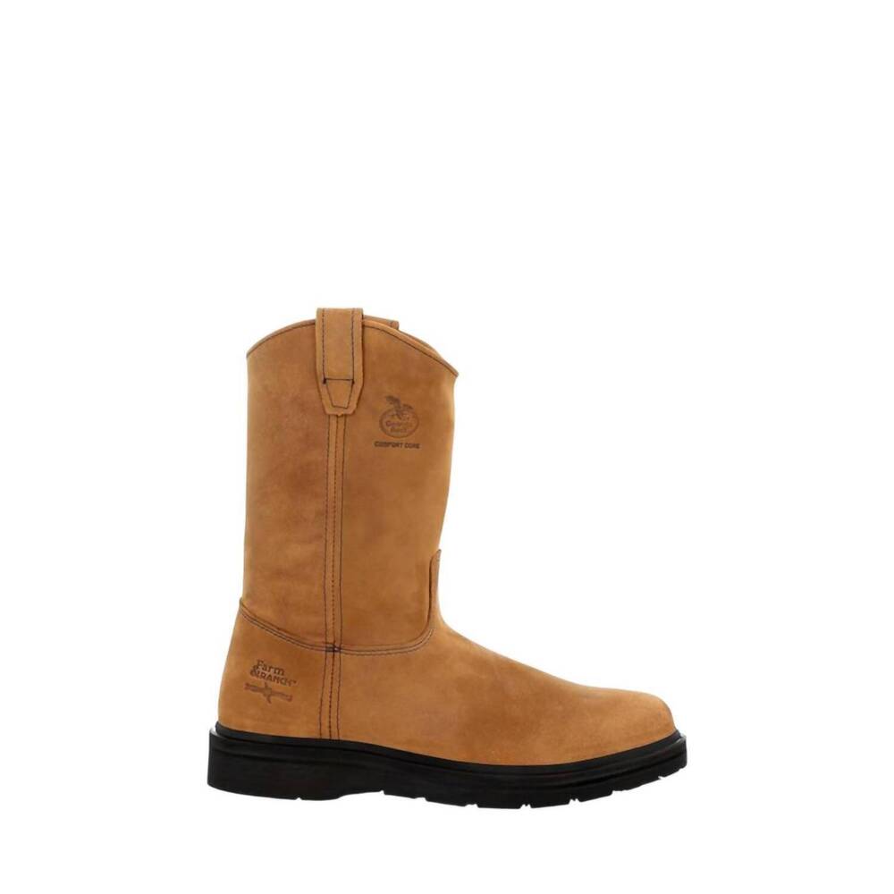 NEW GEORGIA BOOT men's farm and ranch pull on work boot in mississippi tan